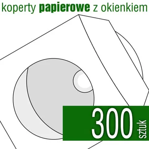 Koperta PAPIEROWA z okienkiem - pakiet 300 szt.