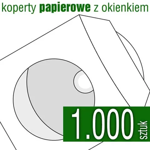 Koperta PAPIEROWA z okienkiem - pakiet 1.000 szt.