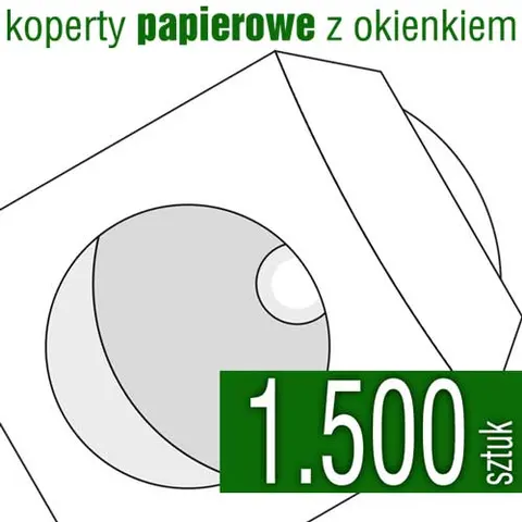 Koperta PAPIEROWA z okienkiem - pakiet 1.500 szt.