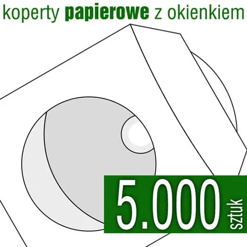 Koperta PAPIEROWA z okienkiem - pakiet 5.000 szt.