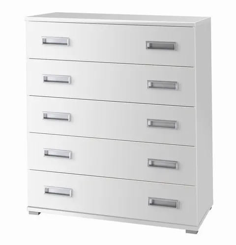 Komoda PENELOPA P01 Szerokość: 100 cm Biała 5-Szuflad