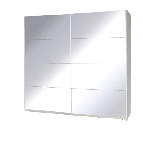 Szafa Przesuwna TWISTER 1 Szerokość 225 cm Front Lustro Biała