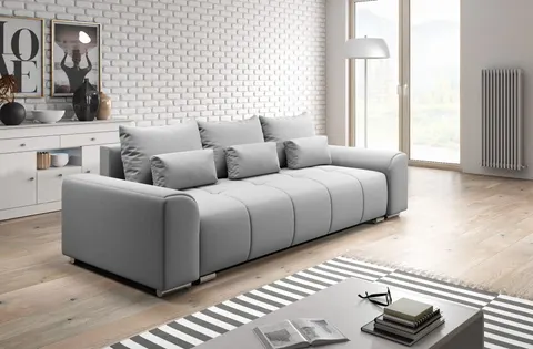 Sofa ASTON z Funkcją Spania Trzyosobowa Szara