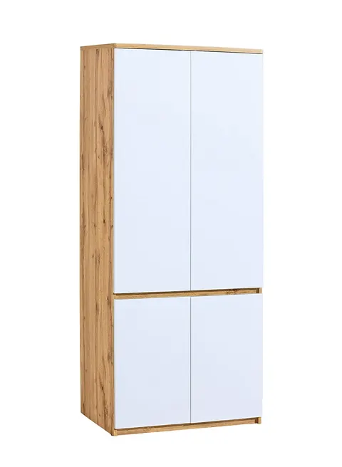 Szafa ARCA AR1 Szerokość 80 cm Biała Dąb Wotan Meble Młodzieżowe Do Pokoju Dziecka