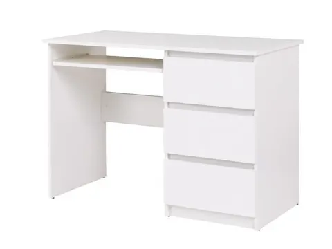 Biurko COSMO C09 Szerokość 110 cm Białe Do Pokoju Młodzieżowe 3-Szuflady