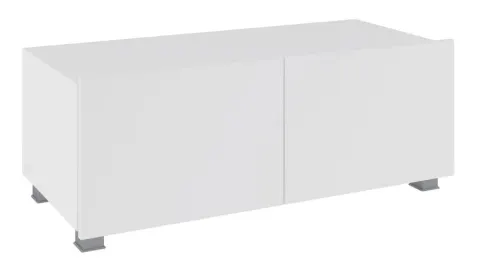 Szafka RTV Biała 100 cm Do Salonu Uniwersalna Biały POŁYSK Meblościanka PRESTIŻ C-11