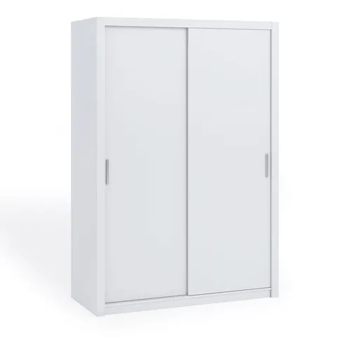 Szafa Przesuwna Biała 150 cm Do Sypialni 2-drzwiowa BONO BO-08