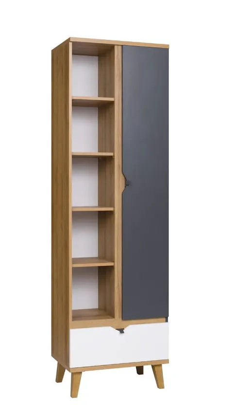 Regał Młodzieżowy 60 cm Do Pokoju Na Książki Wysoki MEMONE M-06
