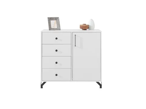 Komoda BERGEN 7 Szerokość 90 cm Biała Szuflady