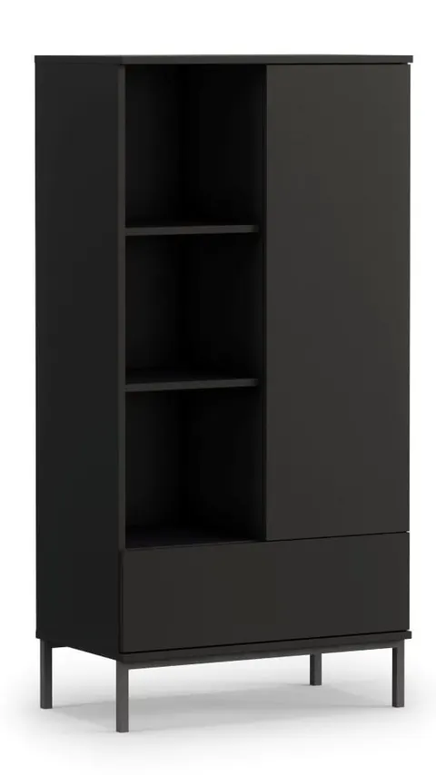 Regał QUERTY Czarny LOFT 70 Nowoczesny Do Salonu Pokoju QT-03