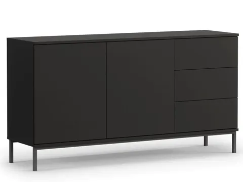 Komoda QUERTY QT-01 Czarna LOFT Szerokość 150 Nowoczesna Do Salonu Pokoju