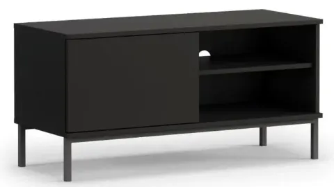 Szafka RTV 100 QUERTY QT-04 Czarna LOFT Nowoczesna Do Salonu Pokoju QT-04