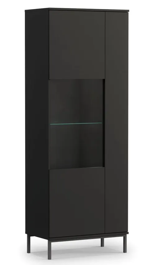 Witryna 70 QUERTY Czarna LOFT Nowoczesna Do Salonu Pokoju QT-07