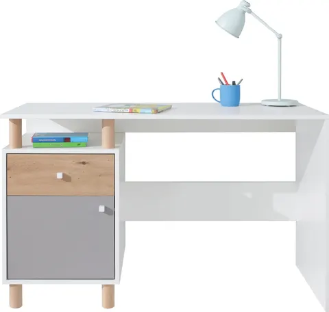 Biurko FARO FR 9 Szuflada 125 Szafka Biała Lux Szara Dąb Artisan
