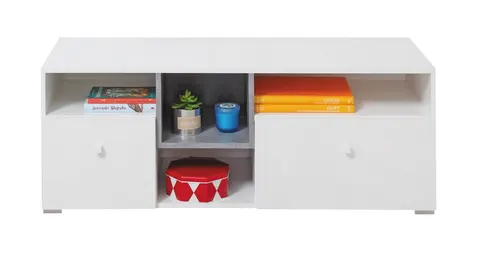 Szafka RTV SIGMA SI 09 120 Beton Biały Lux