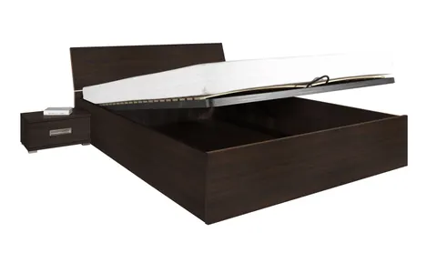 Łóżko PENELOPA P09 Z Pojemnikiem 180 x 200 cm Kasztan Wenge