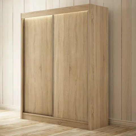 Szafa Przesuwna BERGO Szerokość 120 cm Dąb Sonoma Dwudrzwiowa