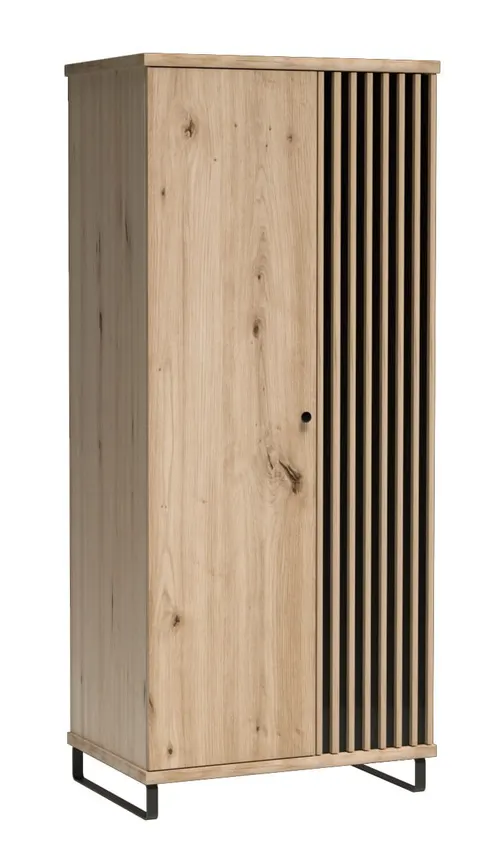 Szafa KALI 1 Dwudrzwiowa Szerokość 86 cm Lamele Dąb Artisan LOFT