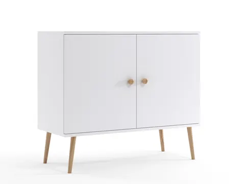 Komoda BALI Do Salonu BOHO Szerokość 100 cm Biała