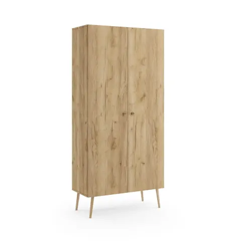 Szafa BALI 2 Do Salonu BOHO Szerokość 87 cm Dąb Craft Złoty Kraft