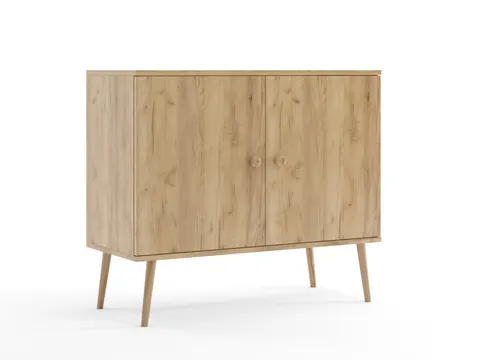 Komoda BALI Do Salonu BOHO Szerokość 100 cm Dąb Craft Złoty Kraft