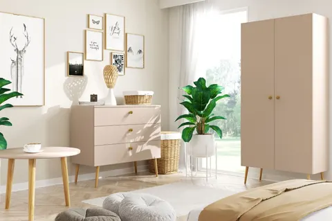 Zestaw BALI 4 Do Salonu BOHO Latte Macchiato Szafa 100 cm