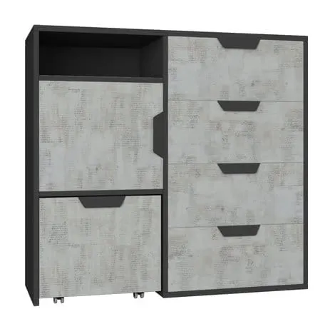 Komoda NANO Szerokość 90 cm grafit / enigma Meblar System 8