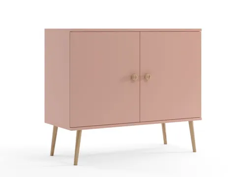 Komoda BALI Do Salonu BOHO Szerokość 100 cm Różowa