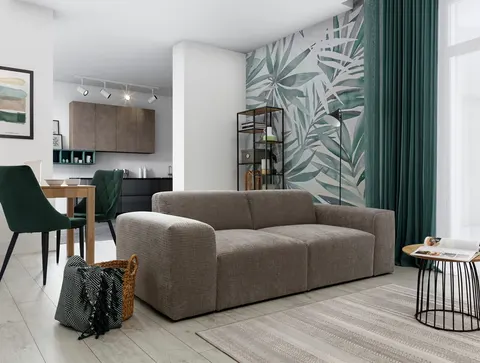 Nowoczesna Szara Sofa 210 cm do Salonu ZEUS