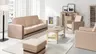 Zestaw Mebli Do Salonu EUFORIA Wersalka Fotel Sofa Jasny