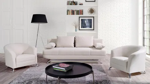 Zestaw Wypoczynkowy Olier 3+1+1 Do Salonu Pokoju Sofa Fotel Beżowy