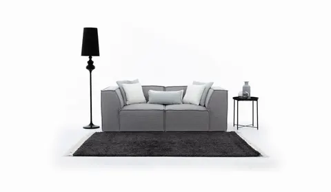 Nowoczesna Szara Sofa 204 cm do Salonu FONDY