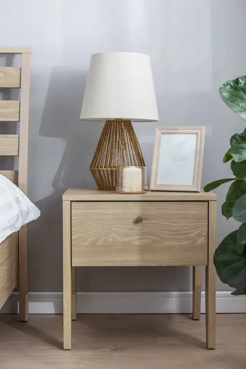 Stolik nocny z szufladą COZY szerokość 45 cm dąb olejowany CZ5DO