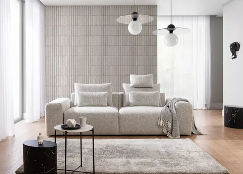 Nowoczesna Szara Sofa 246 cm do Salonu BASTIA