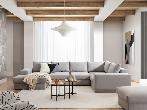 Nowoczesny Szary Narożnik 365 cm do Salonu HERMES