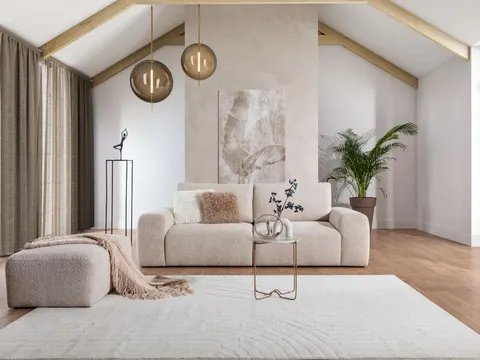 Nowoczesna Beżowa Sofa 212 cm do Salonu TOMINO