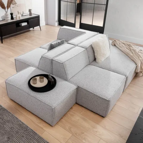 Nowoczesna Szara Sofa Modułowa do Salonu FONDY