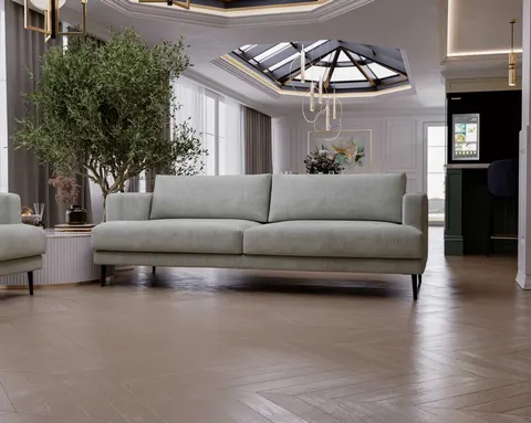 Sofa LUXE 3 Szara Do Salonu Nowoczesna Trzyosobowa