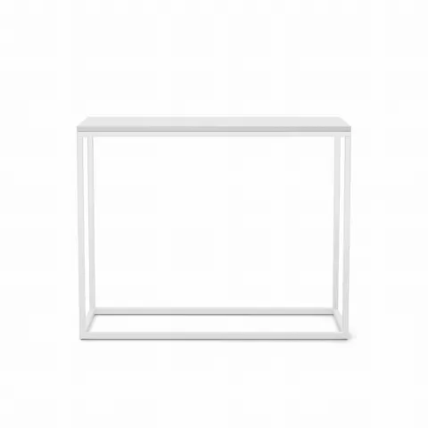 Konsola BIANCO Szerokość 100 cm Blat Biały Mat Stelaż Mat Do Przedpokoju Styl Loft