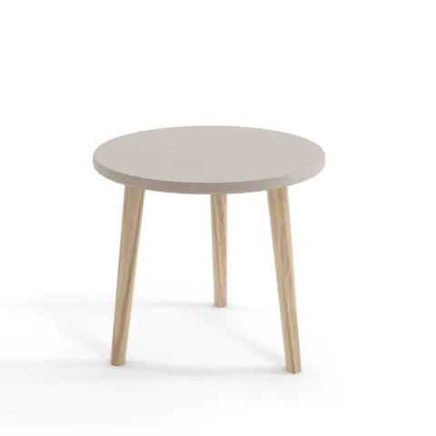 Stolik Kawowy BALI Okrągły Do Salonu BOHO Szerokość 67 cm Kaszmir