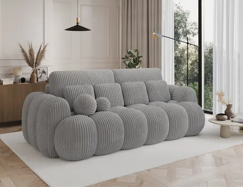 Sofa COTONN Tkanina Modullo 03 Szara Przeszycia Poduszki Nowoczesna Chmurka