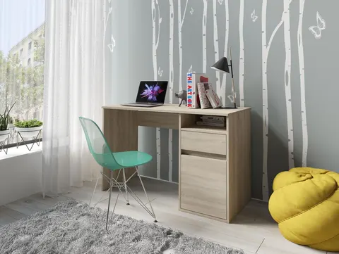 Młodzieżowe Biurko 120 cm Dębowe do Pokoju BILLA