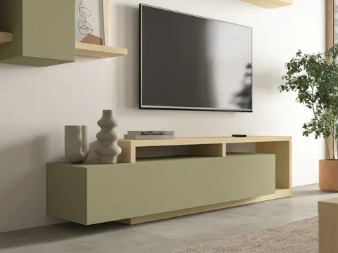 Szafka RTV BOTA Szerokość 219 cm Eukaliptus / Dąb Lindberg Helvetia Meble 24LEFG40