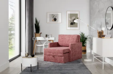 Sofa AMERYKANKA LUCA Fotel Mały Szerokość 94 cm Różowa