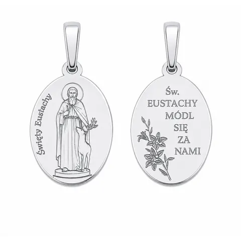 Medalik srebrny Święty Eustachy