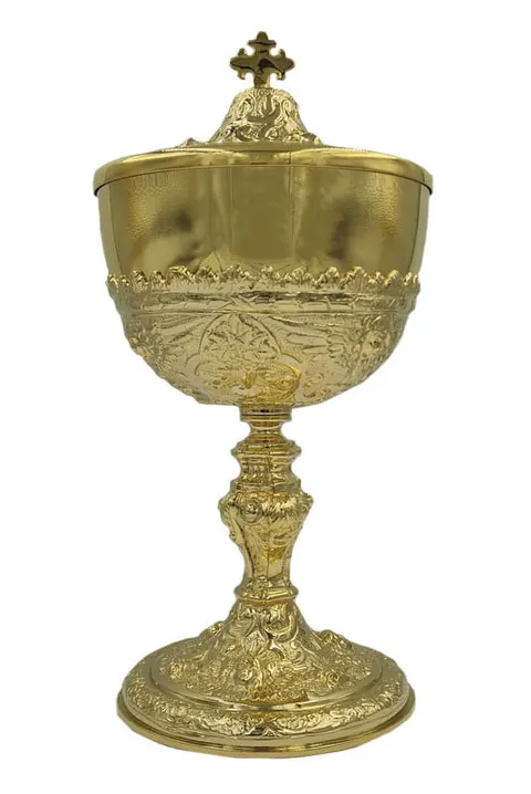 Puszka liturgiczna na komunikanty 556 z aniołami