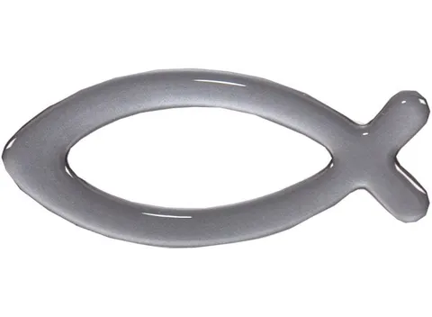 Rybka - naklejka na samochód - srebrna