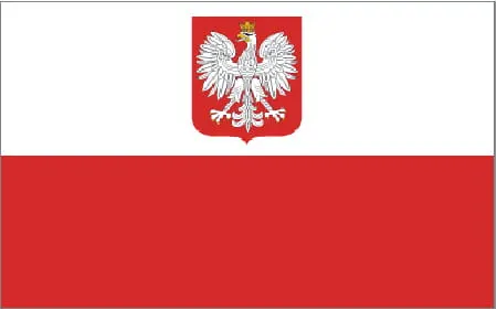 Flaga państwowa biało-czerwona z orłem 115x70 cm