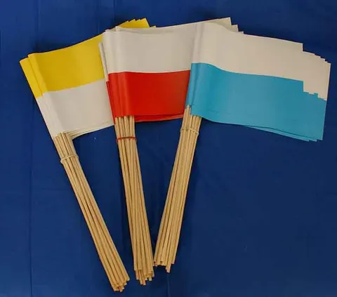 Chorągiewka biało-czerwona materiałowa