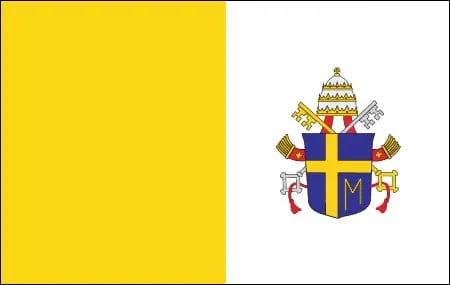 Flaga papieska z herbem Jana Pawła II